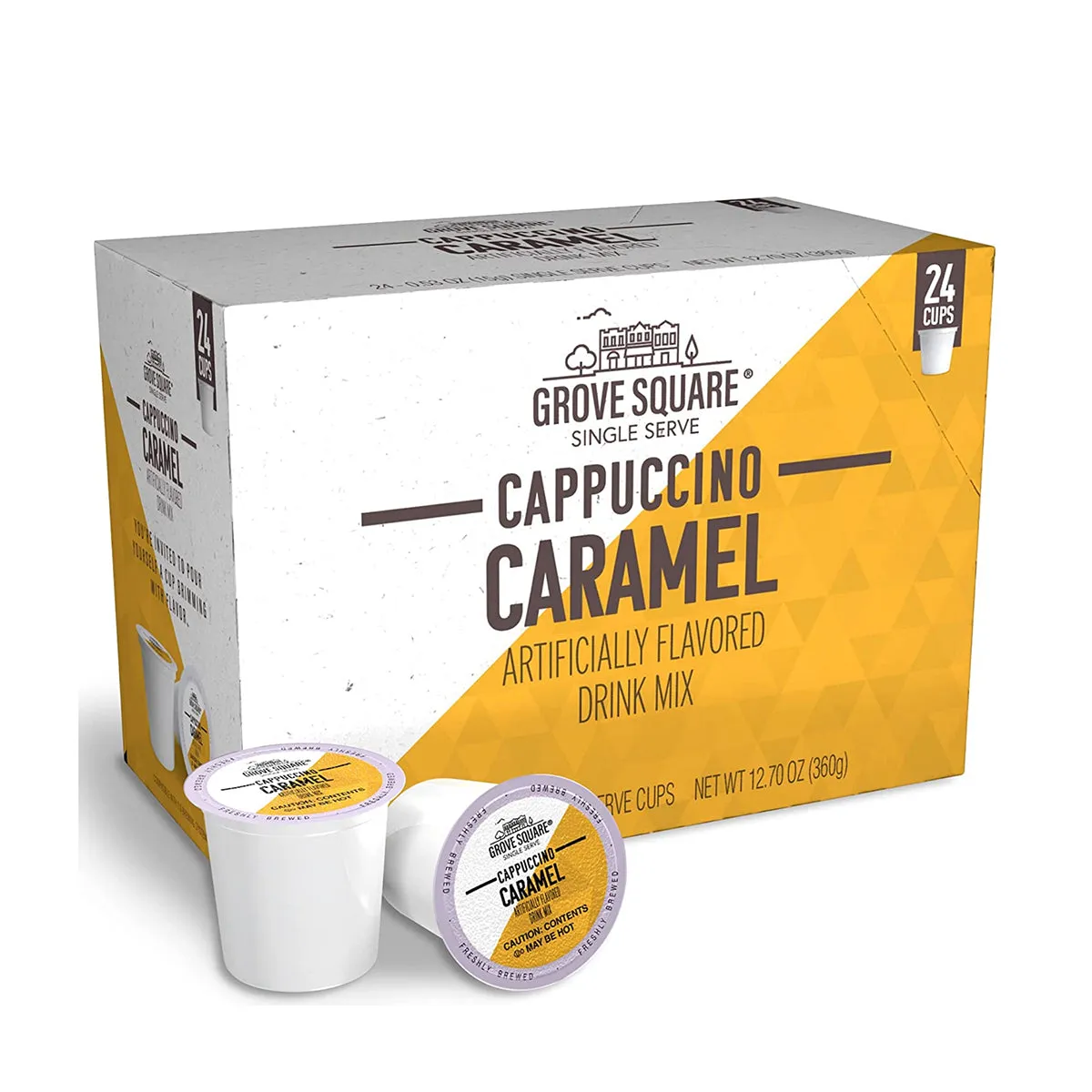 Grove Square Caramel Single Serve Cappuccino 24 Pack