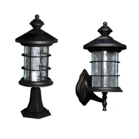 Hampton Solar LED Outdoor Wall Scone 4000K Black Finish