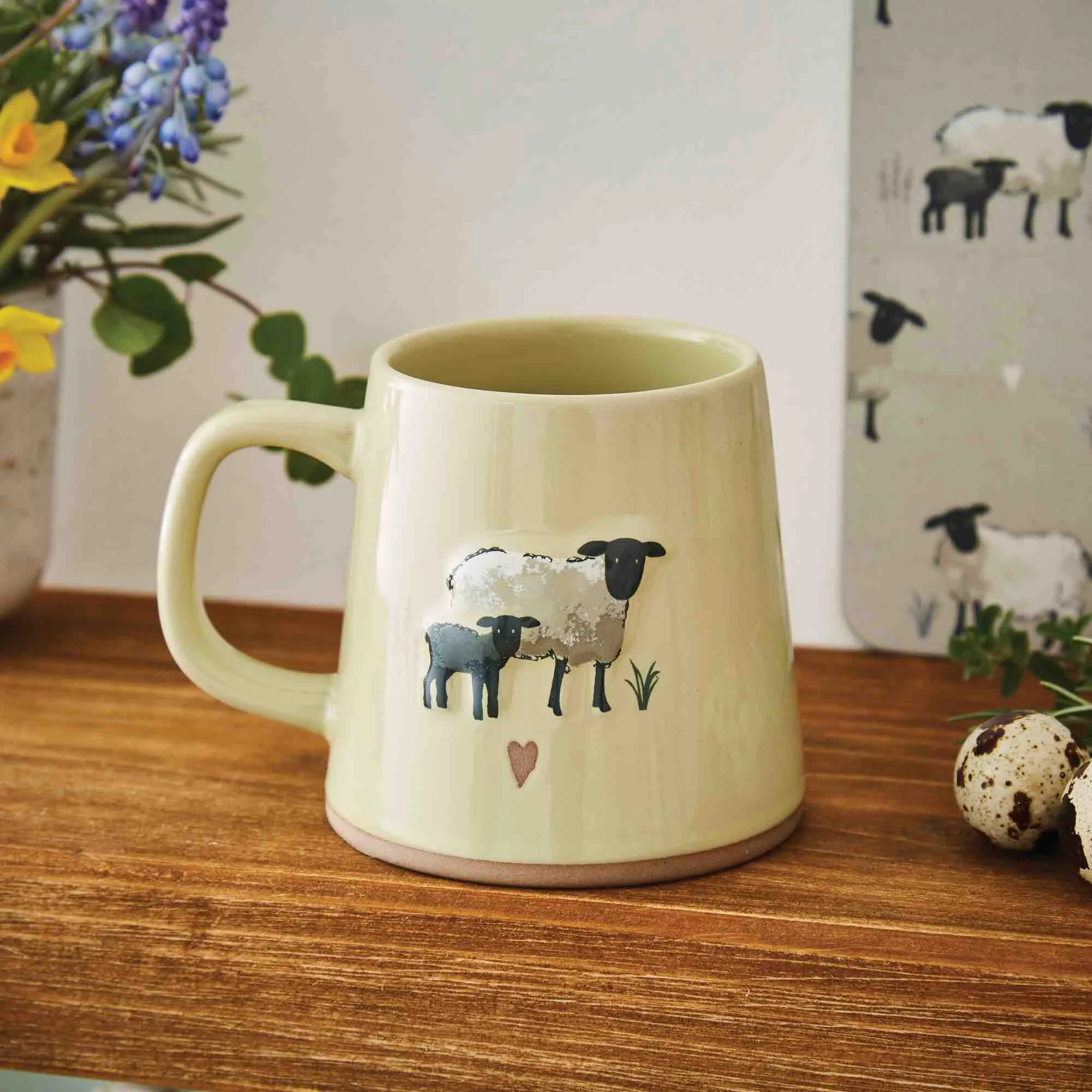 Highland Sheep Reverse Conical Mug - Sage