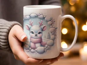 Hole in Wall Reindeer Coffee Mug, Hole in the Wall, Reindeer Mug, Reindeer Cup