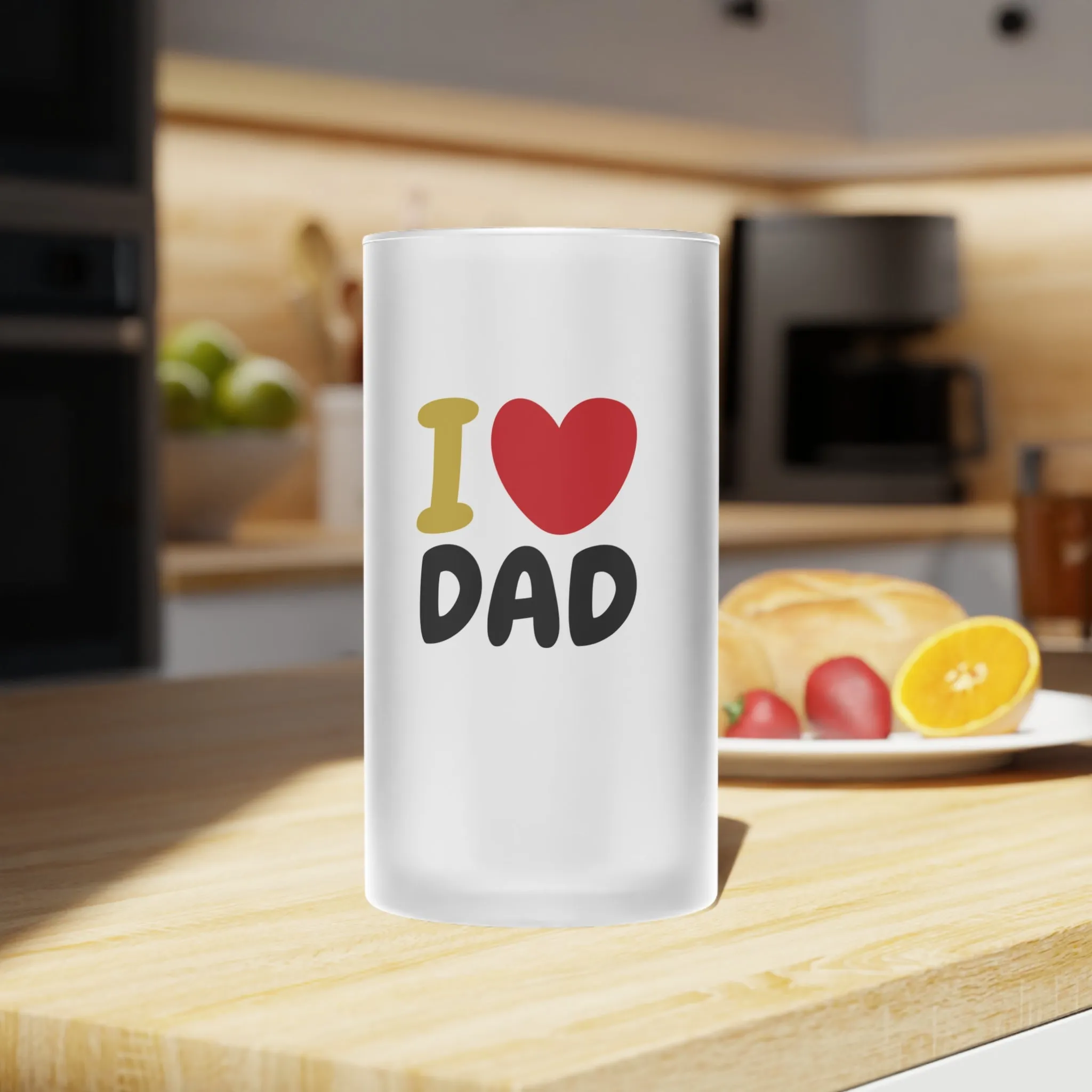 I love Dad Frosted Glass Beer Mug