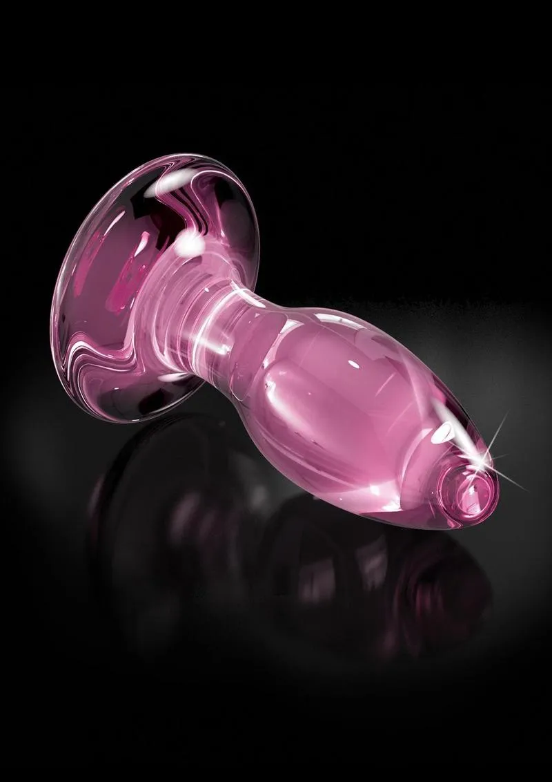 Icicles No. 90 Glass Anal Plug with Bendable Silicone Suction Cup