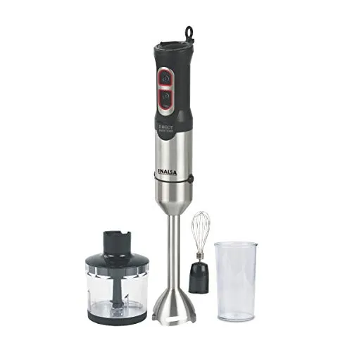 Inalsa Robot INOX 1000 800-Watt Hand Blender with Chopper DC Motor (Silver/Black)   Inalsa Aliva 1500 Watt Electric Kettle in 1.5-Litre (Black/Silver)