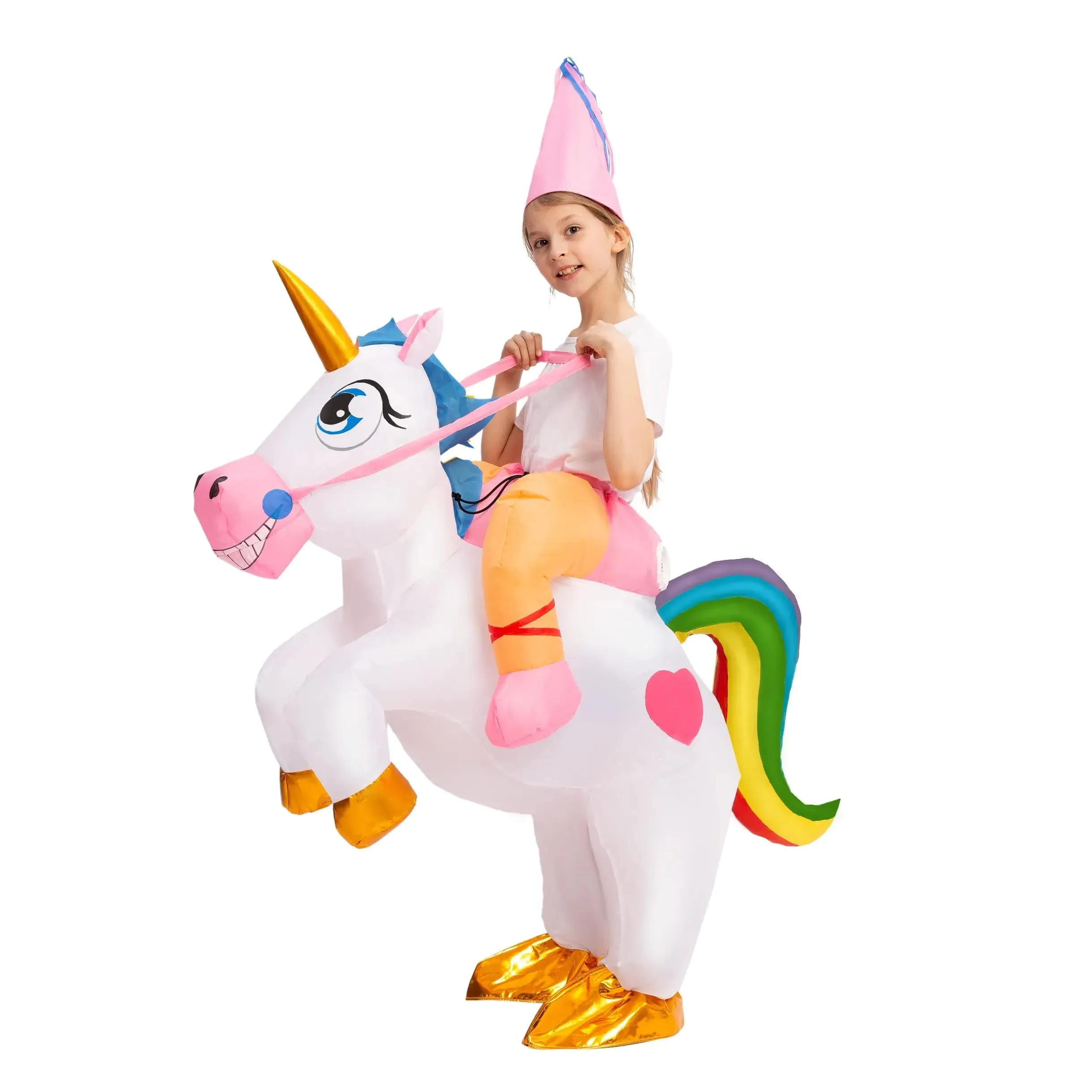 Inflatable Costume Ride-A-Unicorn (Blue)