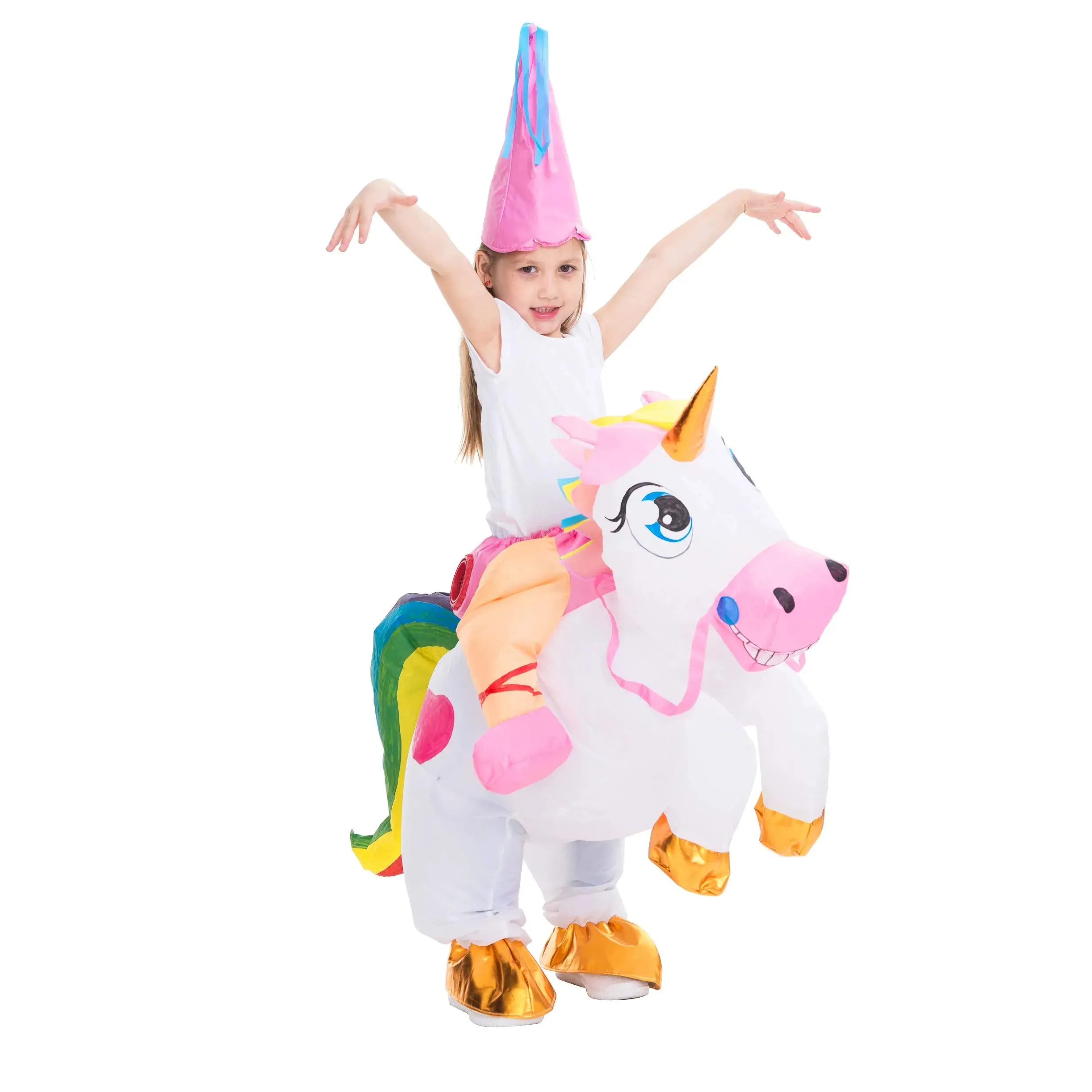 Inflatable Costume Ride-A-Unicorn (Blue)