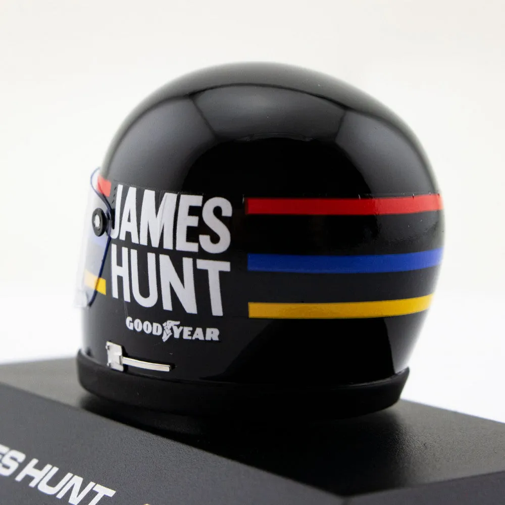 James Hunt Mini Helmet, 1:8 scale, Balck, 1976