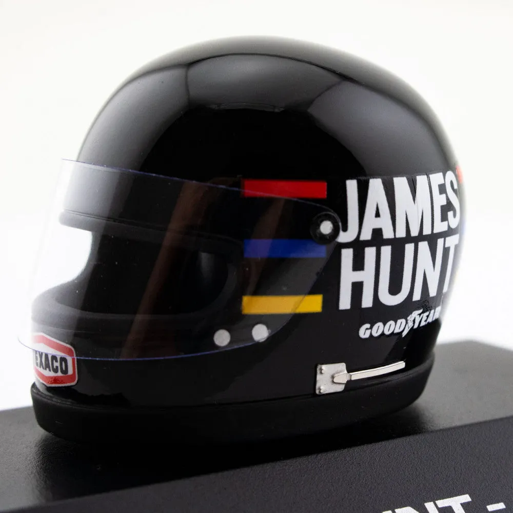 James Hunt Mini Helmet, 1:8 scale, Balck, 1976