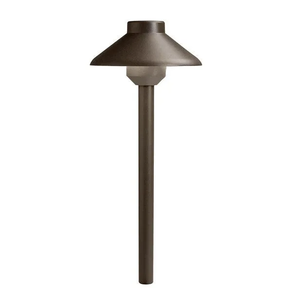 Kichler 15820AZT27 Stepped Dome 12V 2700K Path Light Textured Architectural Bronze