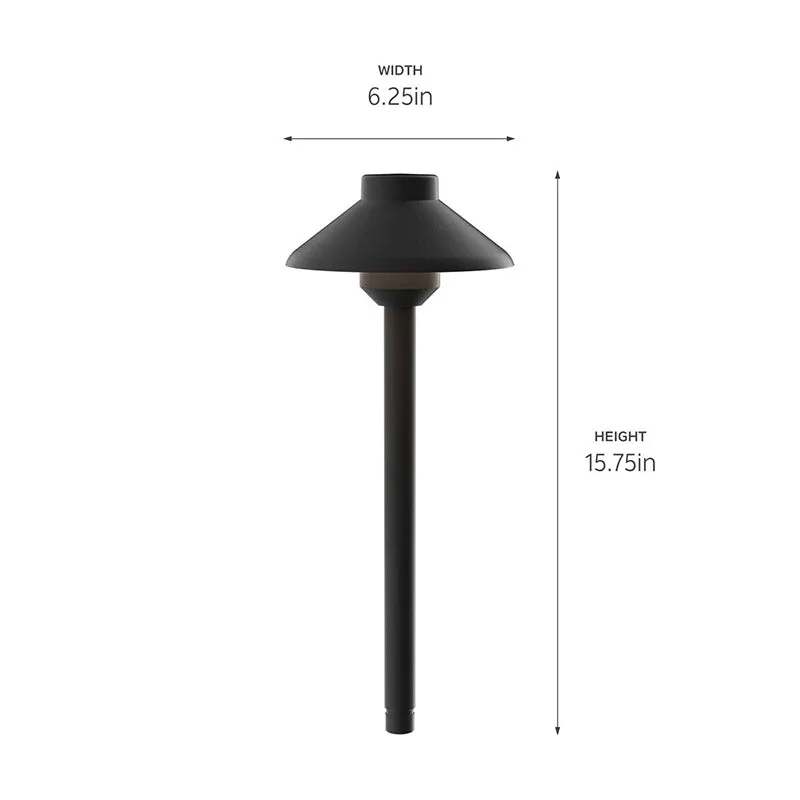 Kichler 15821 1-lt 6" LED Short Stepped Dome Path Light