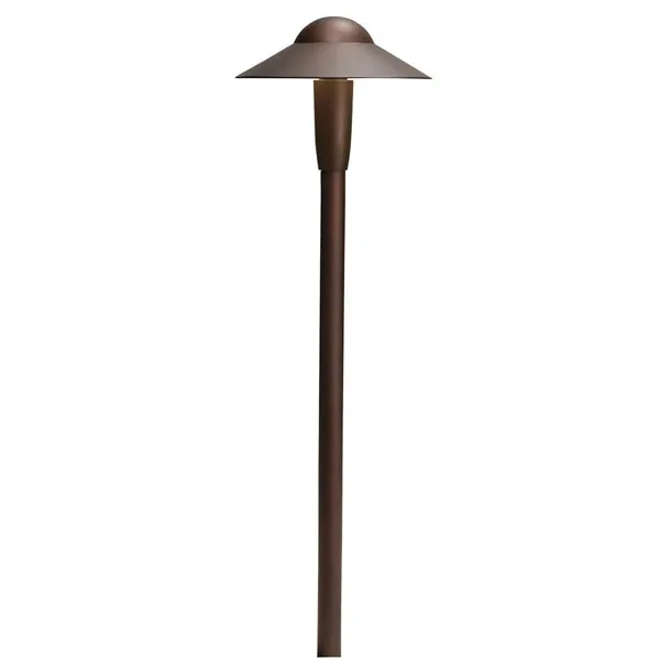 Kichler - 15870AZT27R -LED 2700K 6-inch Dome Path Light, Textured Architectural Bronze