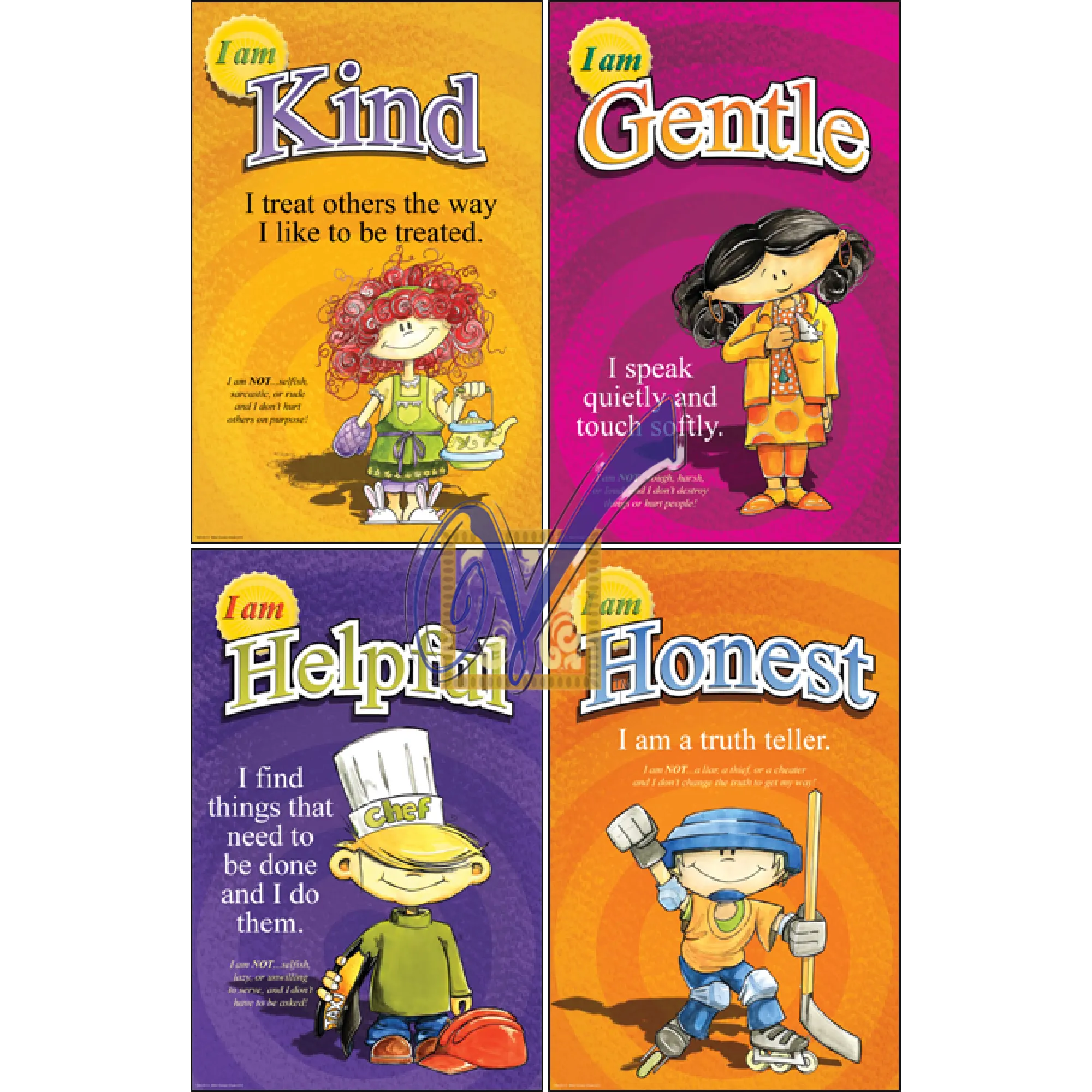 Kids of VirtueVille set of 3 Posters (PreK-4th Grade)