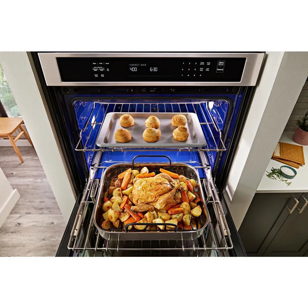 KOEC530PPS KitchenAid® 30" Combination Microwave Wall Ovens with Air Fry Mode.