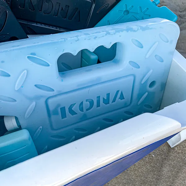 Kona XL 4 lb. Blue Ice Pack for Coolers - Extreme Long Lasting (-5C) Gel - Refreezable, Reusable