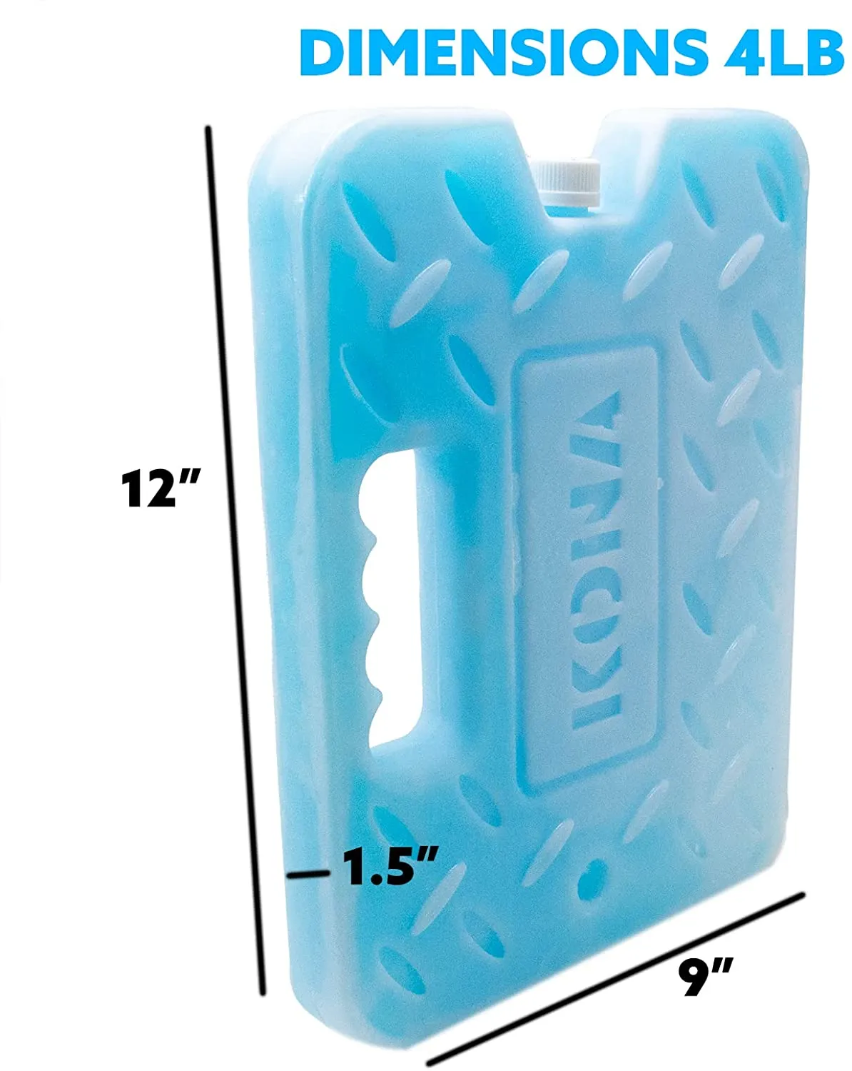 Kona XL 4 lb. Blue Ice Pack for Coolers - Extreme Long Lasting (-5C) Gel - Refreezable, Reusable