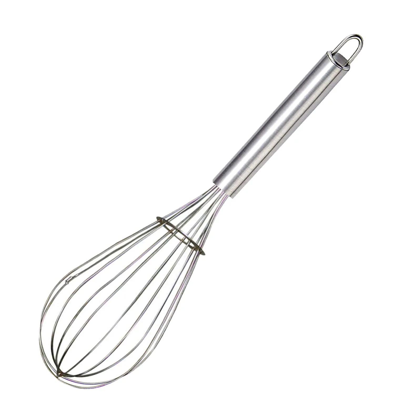 Kuber Industries 2.5 MM 3 Pieces Stainless Steel Hand Blender Mixer Froth Whisker Latte Maker for Milk Coffee Egg Beater Juice,40 cm (Silver) - CTKTC31342