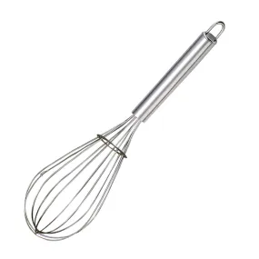 Kuber Industries 2.5 MM Stainless Steel Hand Blender Mixer Froth Whisker Latte Maker for Milk Coffee Egg Beater Juice,40 cm (Silver) - CTKTC31338