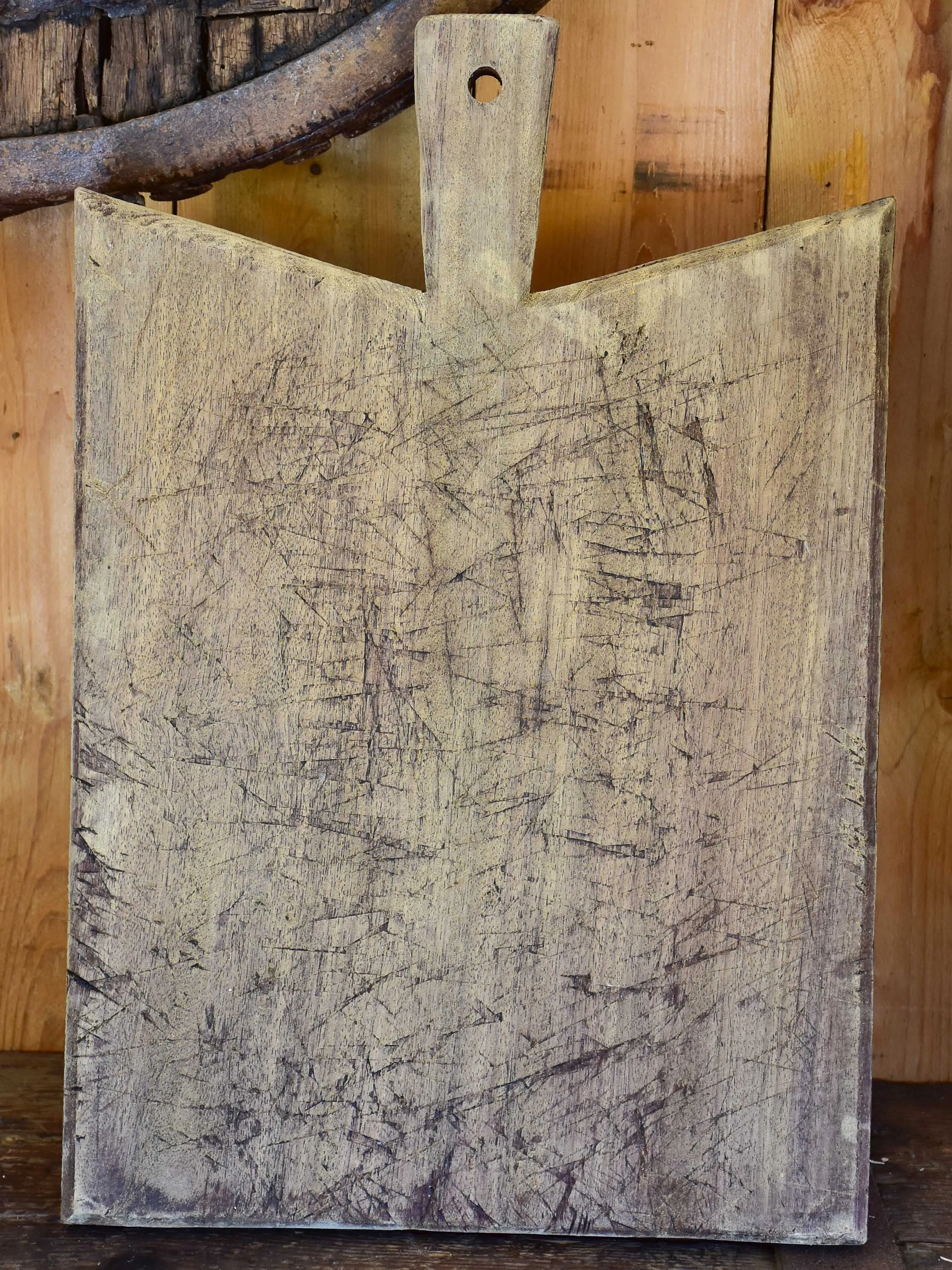 Large French cutting board with peaked shoulders