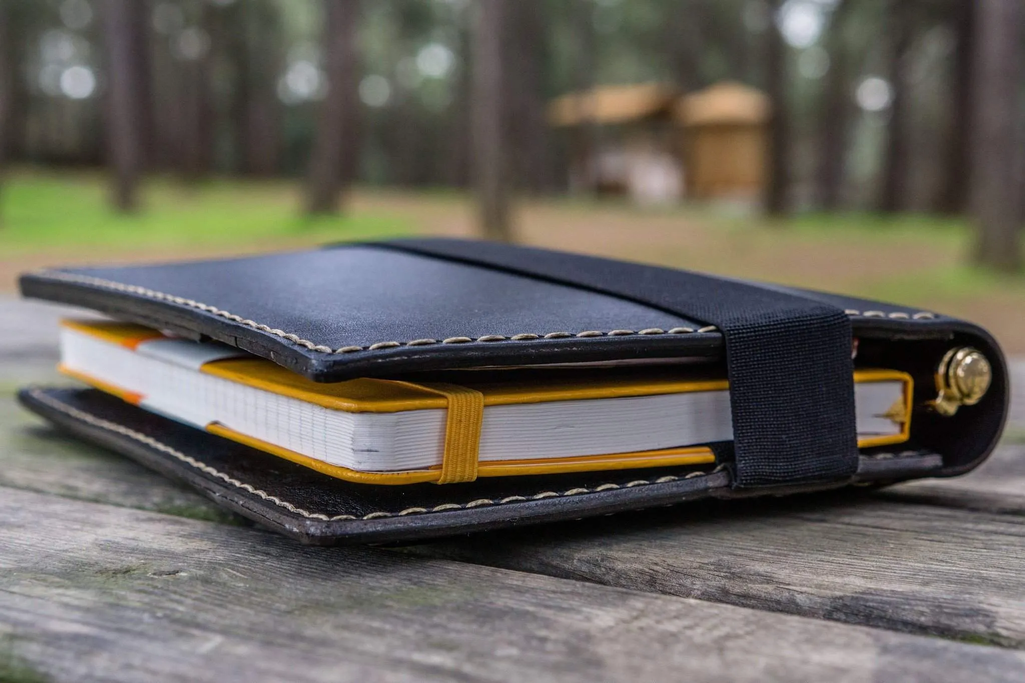 Leather Rhodia A5 Notebook & iPad Mini Cover - Black