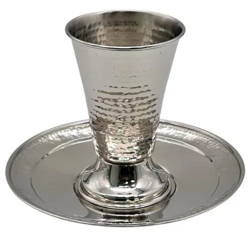 Lily Art - 50000- kiddush cup hummerd  nickel plated