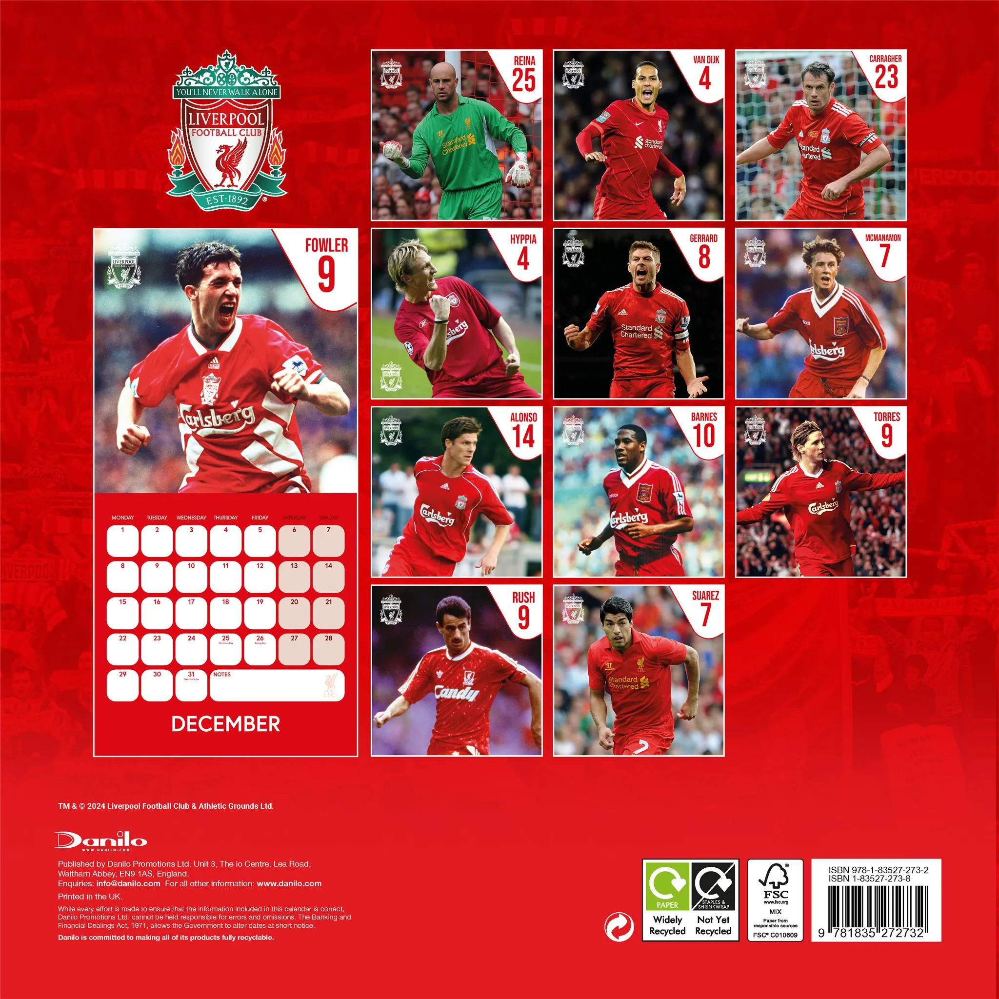 Liverpool Wall 2025 Calendar