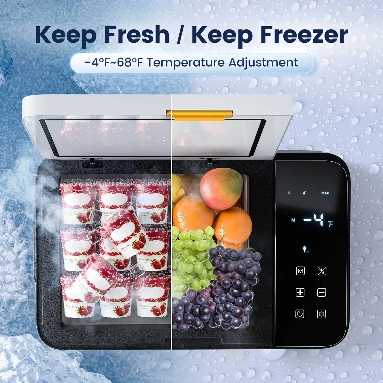 LM25 Car Refrigerator, 25L Digital Display LED Mini Cooler