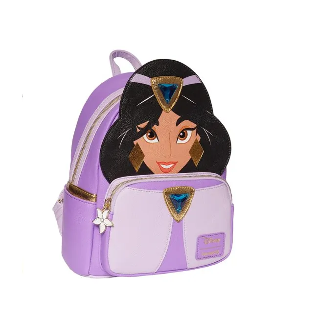 Loungefly Aladdin Princess Jasmine Purple Outfit Cosplay Mini-Backpack [EE Exclusive]