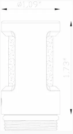 Lumien Accessory, Brass Nano Path Light Bollard Component, (2) 90 Openings