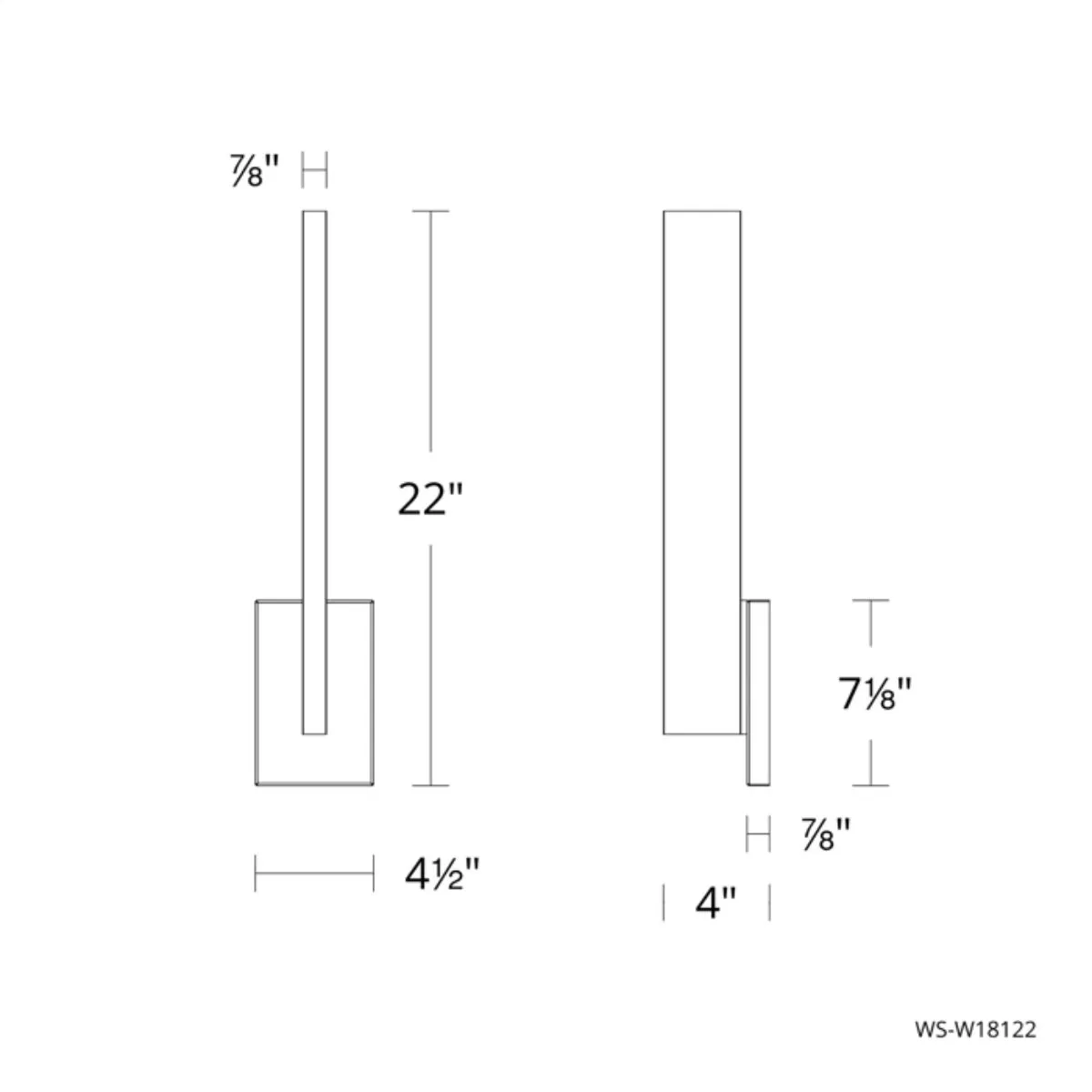 Mako 22 In. 2 Lights LED Outdoor Wall Sconce 4000K Aluminum Finish