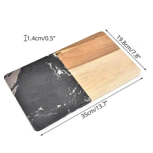 Marble & Acacia Wood Cutting Board