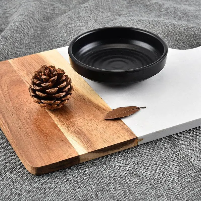 Marble & Acacia Wood Cutting Board