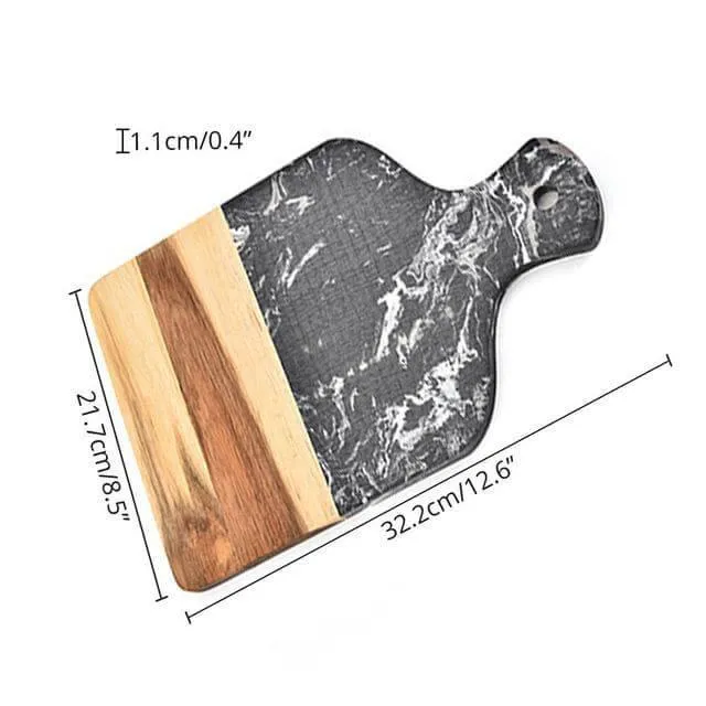 Marble & Acacia Wood Cutting Board