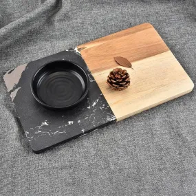 Marble & Acacia Wood Cutting Board