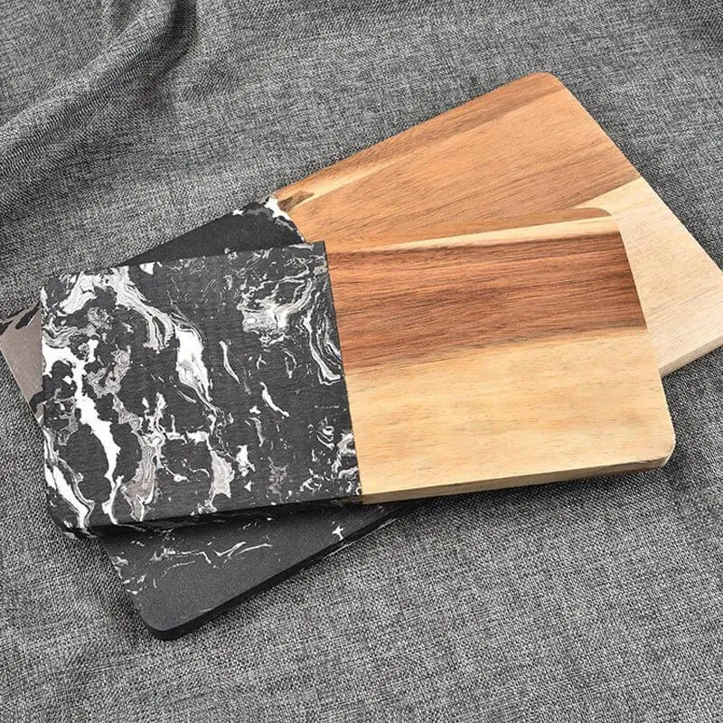 Marble & Acacia Wood Cutting Board