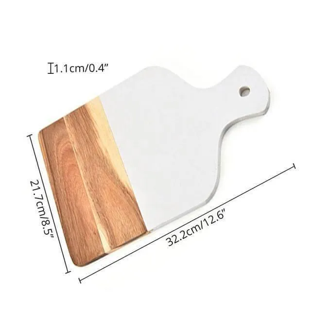 Marble & Acacia Wood Cutting Board