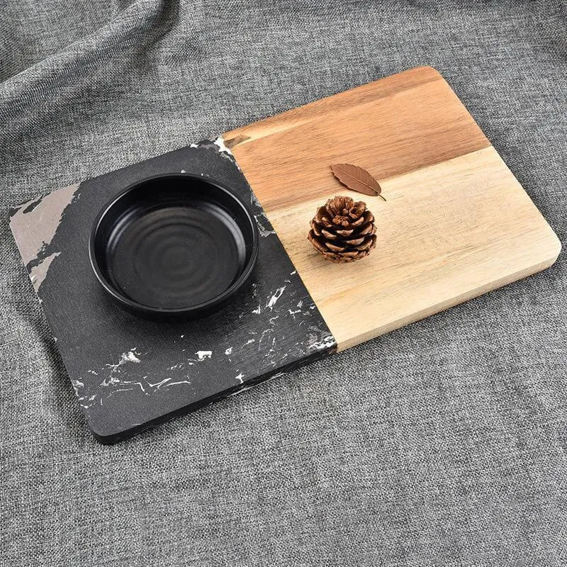 Marble & Acacia Wood Cutting Board