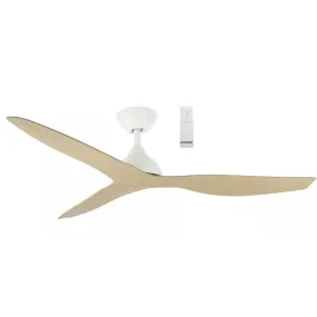 Martec Avoca 52″ DC Smart WIFI Ceiling Fan - Matt White / Oak