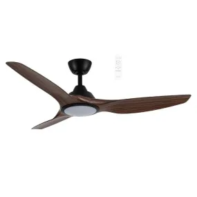 Martec Impact DC 1320mm Ceiling Fan Matt Black/Walnut