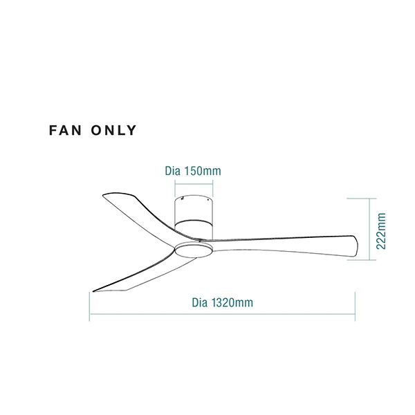 Martec Metro 52in 132cm DC Ceiling Fan - White Satin