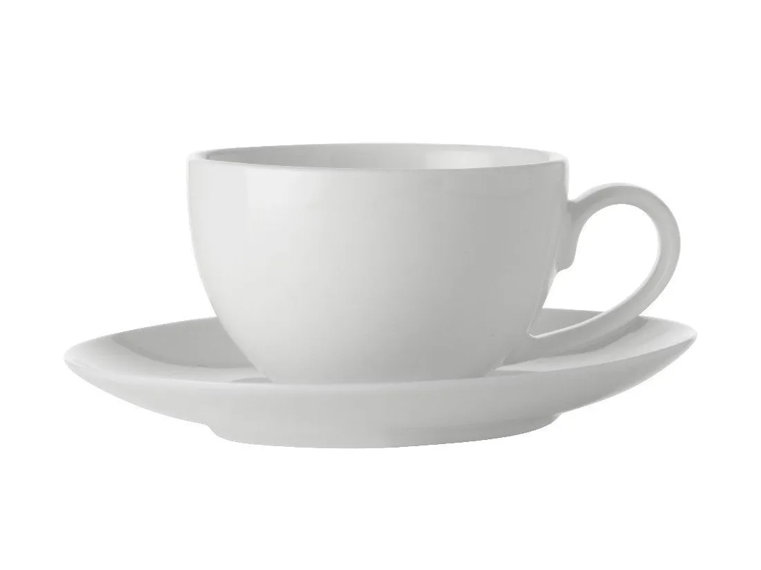 Maxwell & Williams White Basics Coupe Demi Espresso Cup & Saucer 100ml