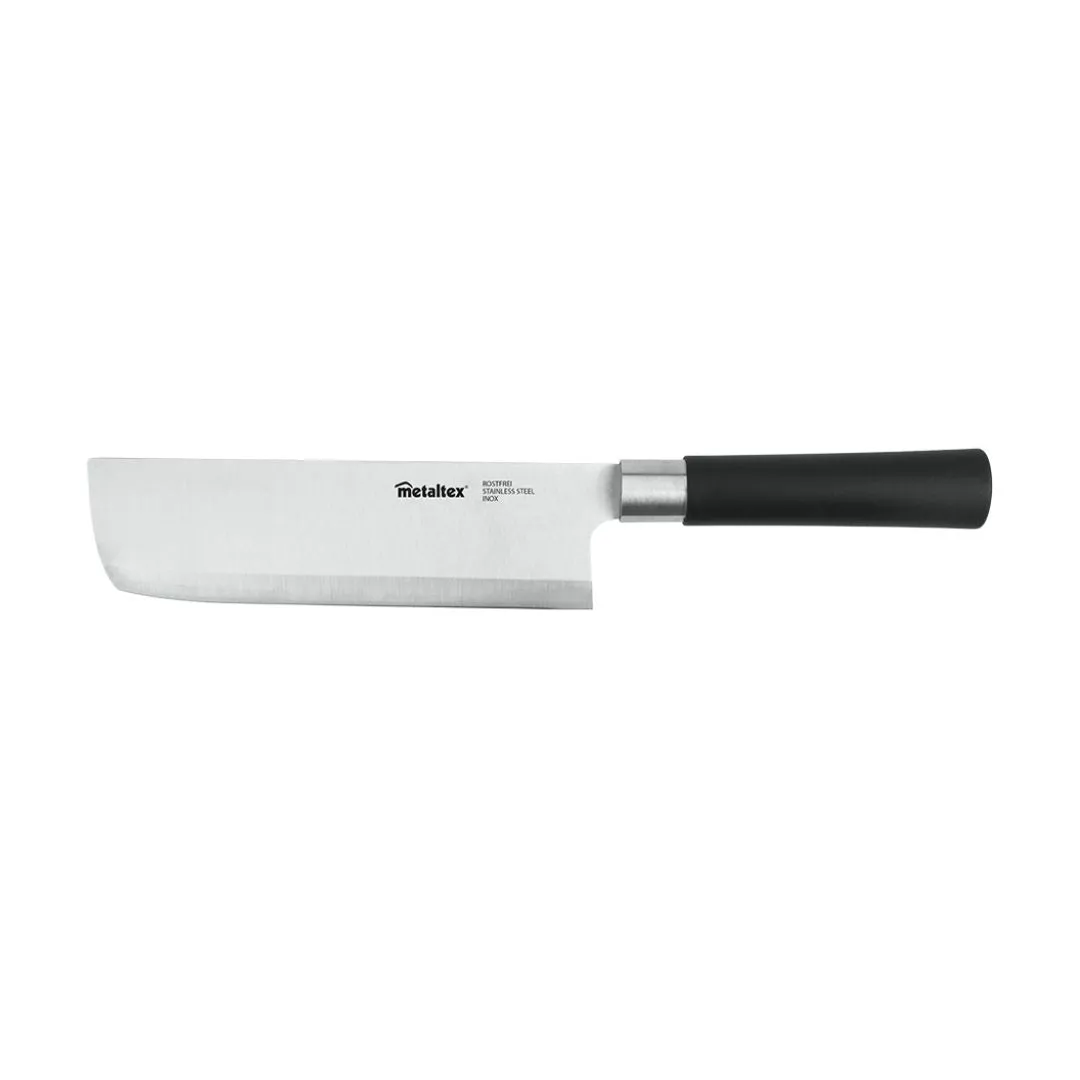 Metaltex Chefs Knife Usuba Stainless Steel Black 30cm