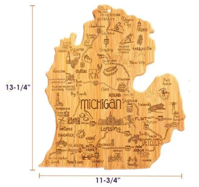 mi Tour of Michigan Cutting Board