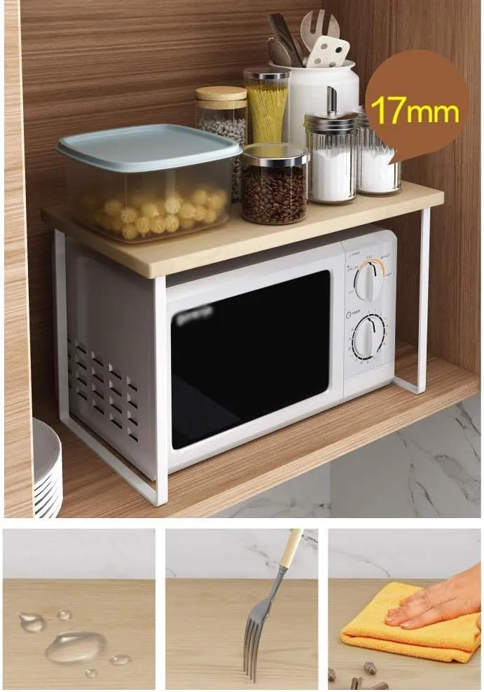 Microwave Oven Shelf Counter top Cabinet Storage Organizer