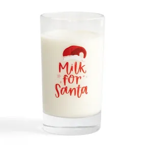 Milk For Santa Mini Glass -- Red