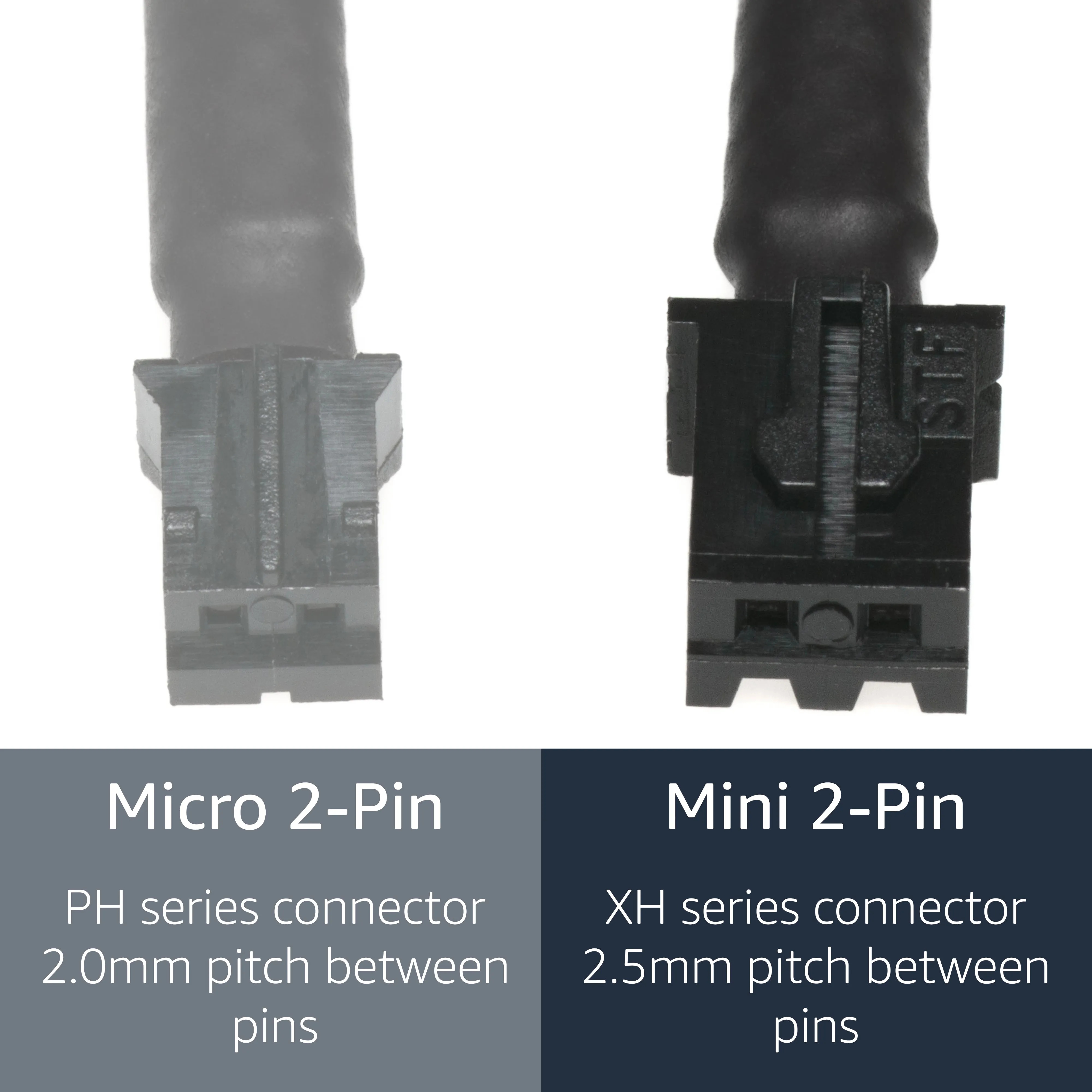 Mini XH 2-Pin to 4-Pin PC Fan Adapter Cables 2-Pack