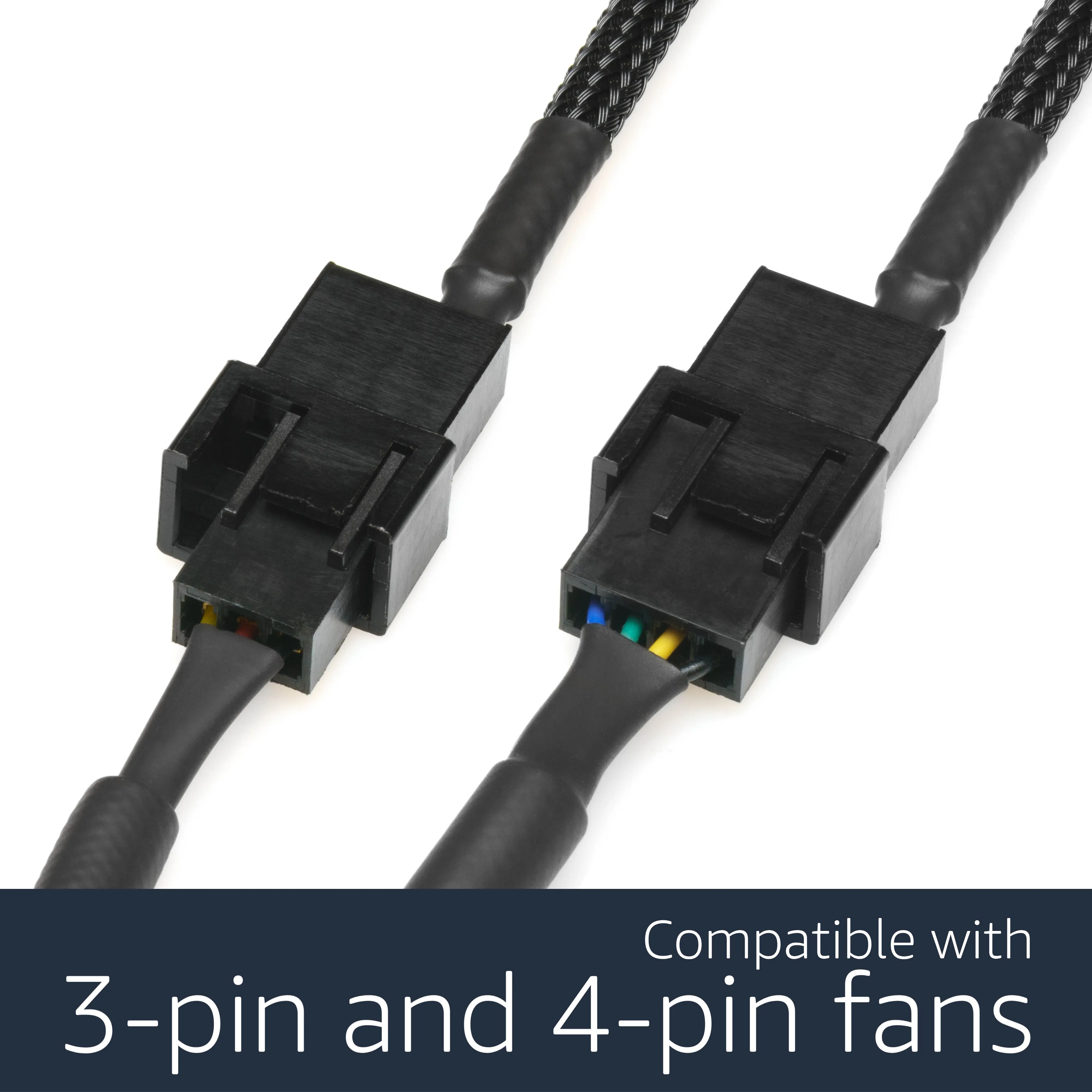 Mini XH 2-Pin to 4-Pin PC Fan Adapter Cables 2-Pack