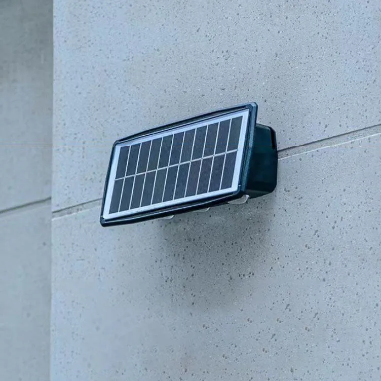 Modern Rectangular Upper And Lower Double Head Solar LED Outdoor Garden Wall Light