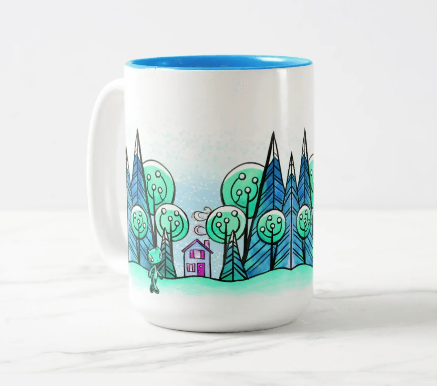 Mug: Winter Home - Skoshie the cat (2 styles)