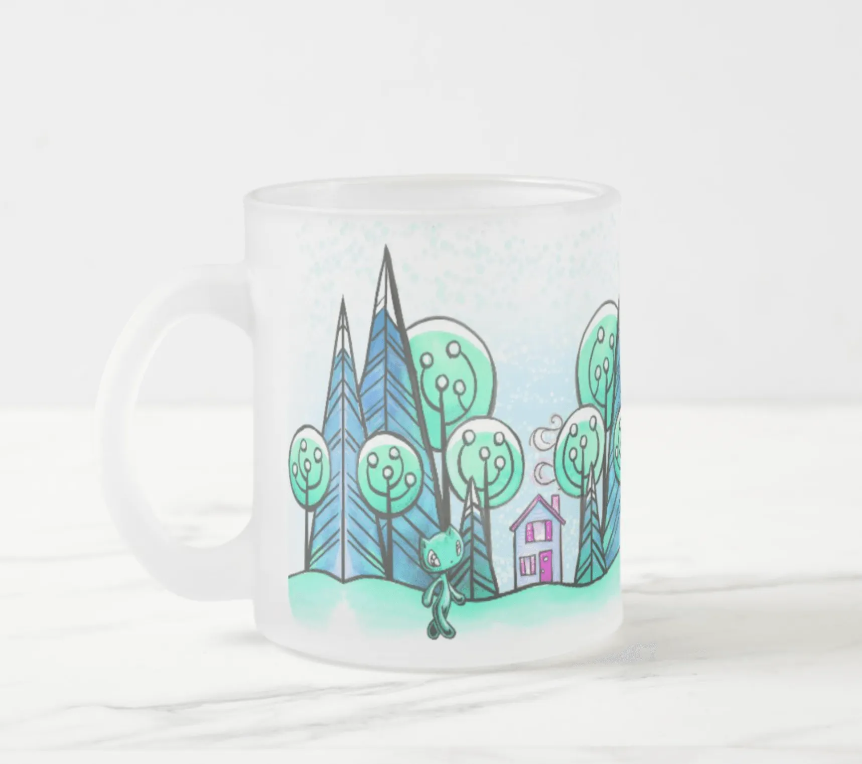 Mug: Winter Home - Skoshie the cat (2 styles)