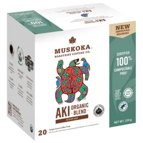 Muskoka Roastery Coffee Co Aki Organic Blend Single Serve Coffee 20 Pack