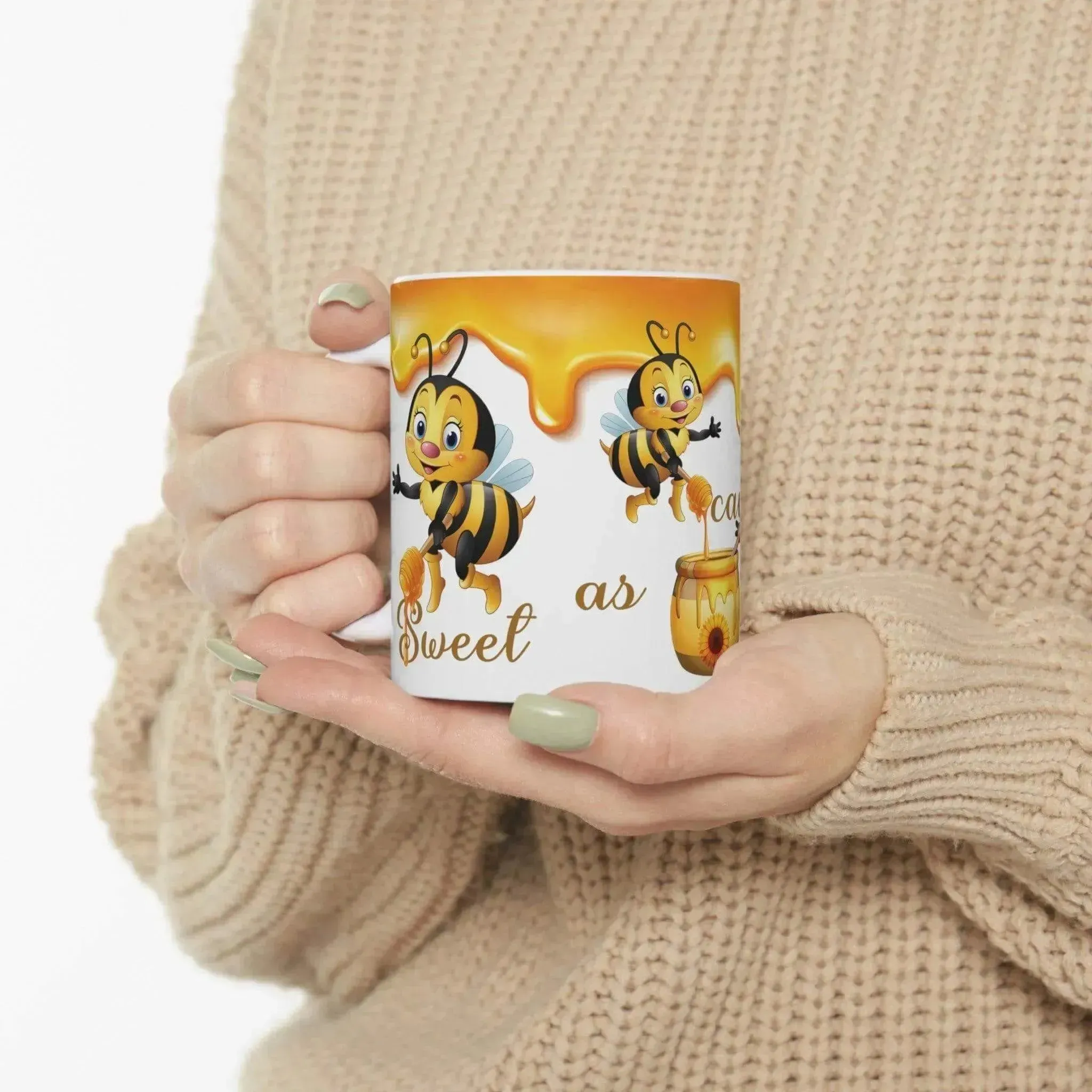 Natural World Honey Bee Ceramic Mug, (11oz, 15oz)